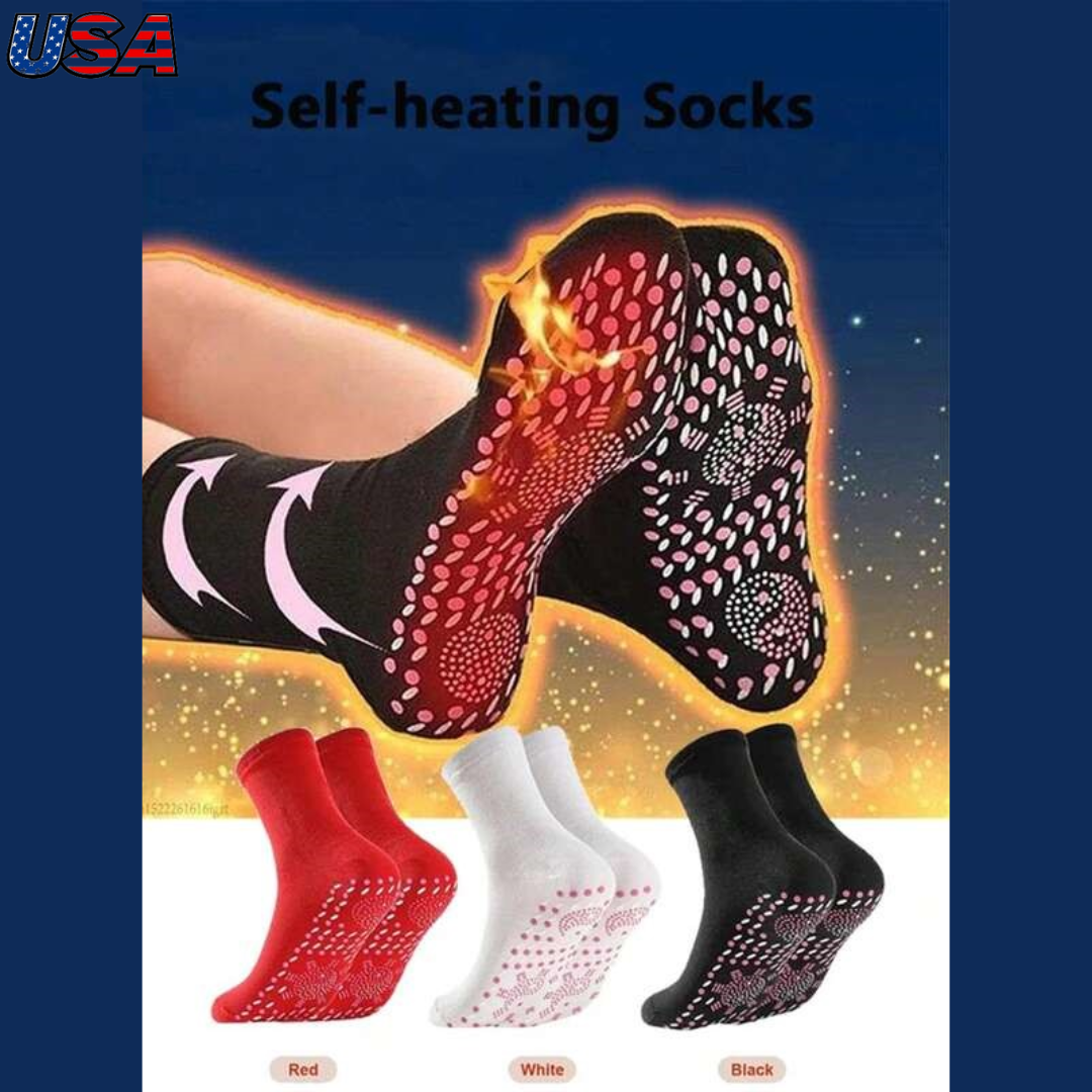 1pair Magnetic Socks Unisex Self-Heating Socks with Tourmaline Magnetic Therapy Unbranded Tourmaline Socks - фотография #3