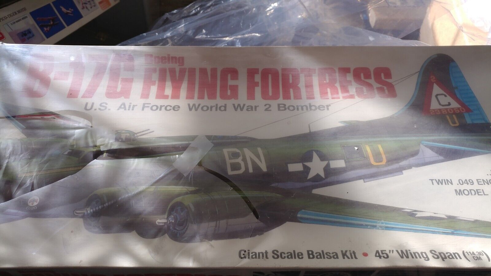 Guillows 2002 B-17G Flying Fortress Giant Scale Balsa Model Kit 45" Wingspan OB Guillows Boeing Flying Fortress B-17G