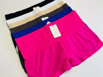 6 WOMEN'S BOYSHORT SHORTIE SHORT Seamless SEXY HI-WAIST PANTIES UNDIES Underwear VIOLA'S