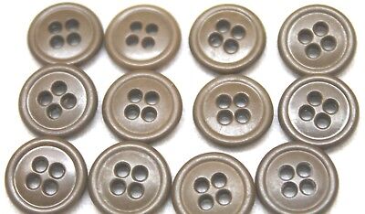 WWII US plastic buttons 5/8" 16mm 24L od greenish brown lot of 12 B7788 Без бренда - фотография #4