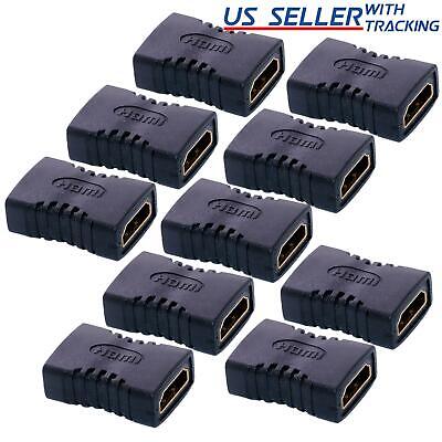 10x HDMI Female To Female Extender Adapter Coupler Connector Fit HDTV 1080P LOT JacobsParts COUP-A-10PK