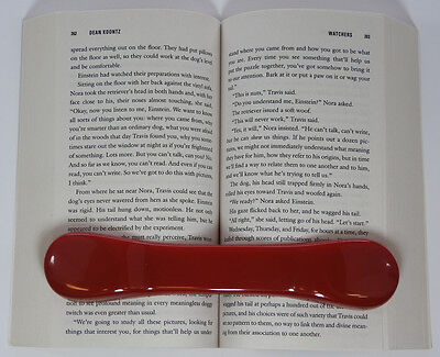 BookBone® Weighted Rubber Bookmark - Holds Books Open - RED - Made in USA BookBone UPR