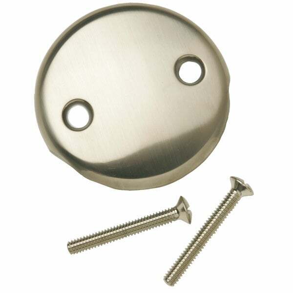 24-Do it Two-Hole Brushed Nickel Bath Drain Face Plate  Do it 438734