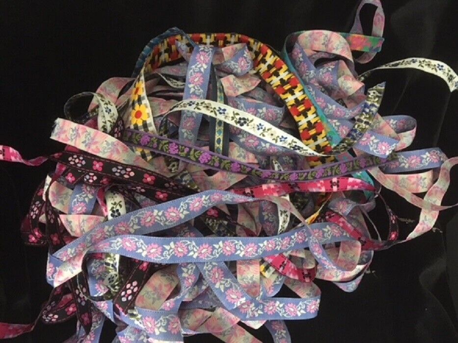 20 Yards jacquard Ribbon Craft Embellish Sewing Mix Lot RANDOM PICK GRAB BAG 1/2 Без бренда