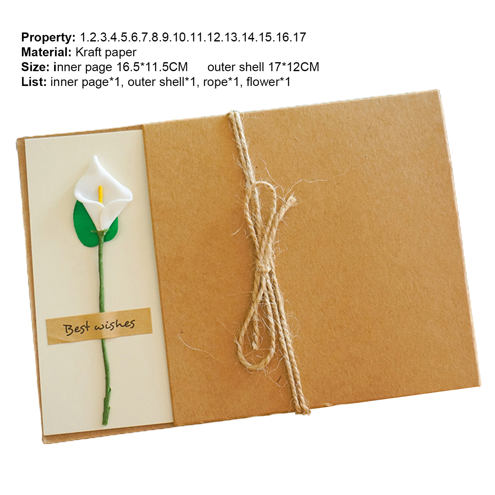 1 Set Valentine's Day Card Eye-catching with Artificial Flower Floral Design Unbranded - фотография #8