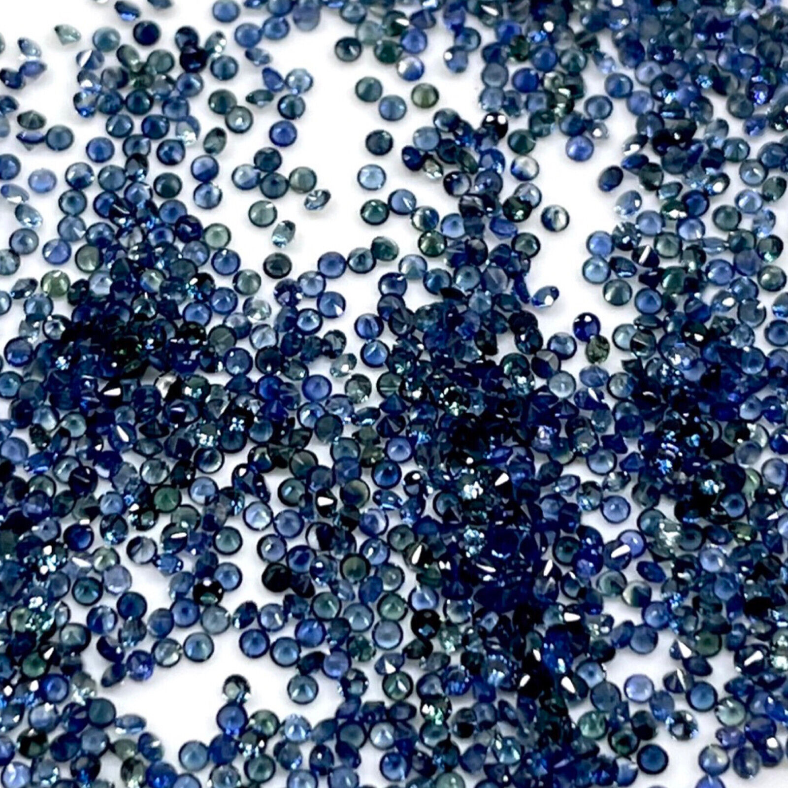 50 Pcs Natural Rich Blue Sapphire 1mm Round Cut Calibrated Loose Gemstones Lot Selene Gems - фотография #9