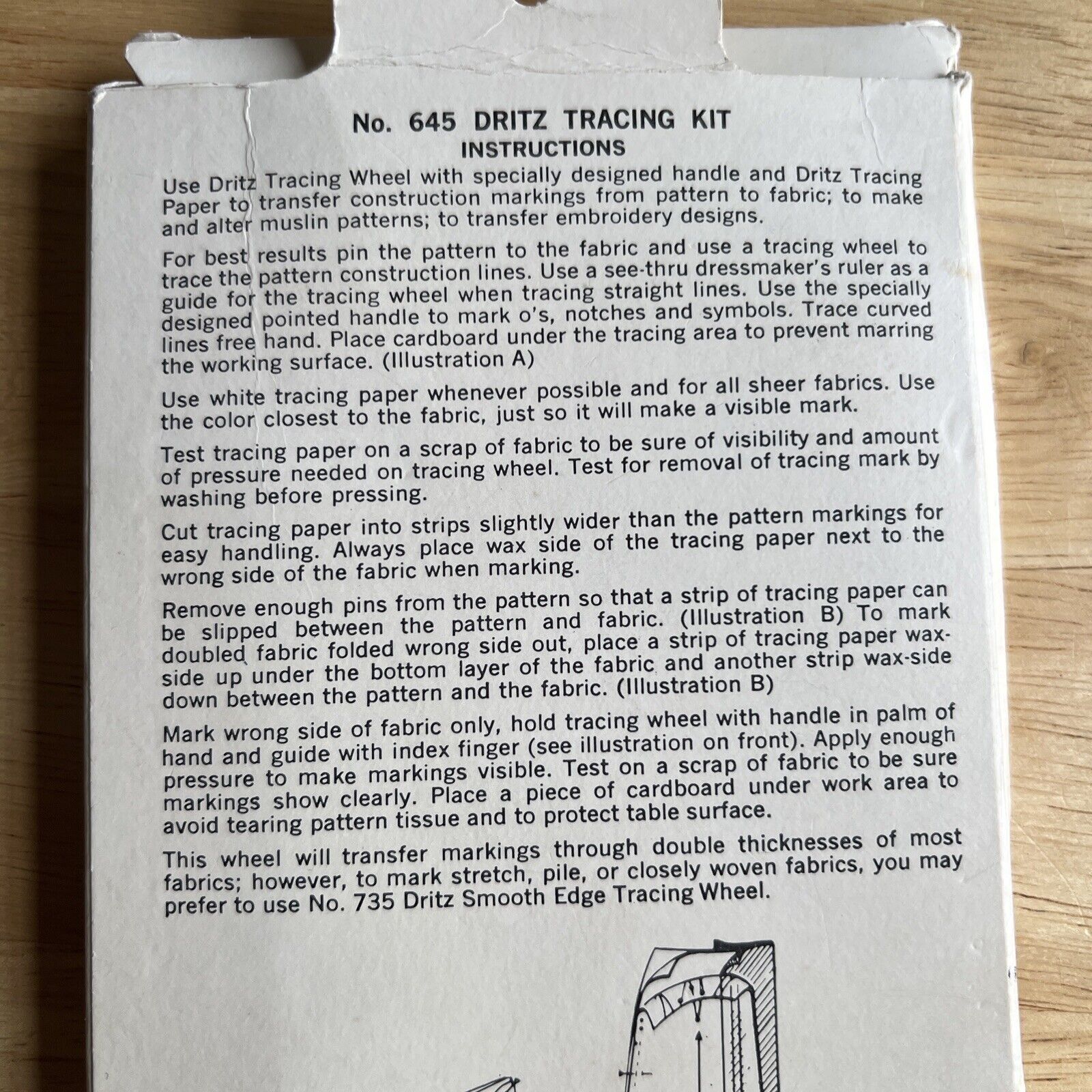 vintage Scovill Dritz tracing kit for sewing original box NOS USA Made #645 Dritz - фотография #4