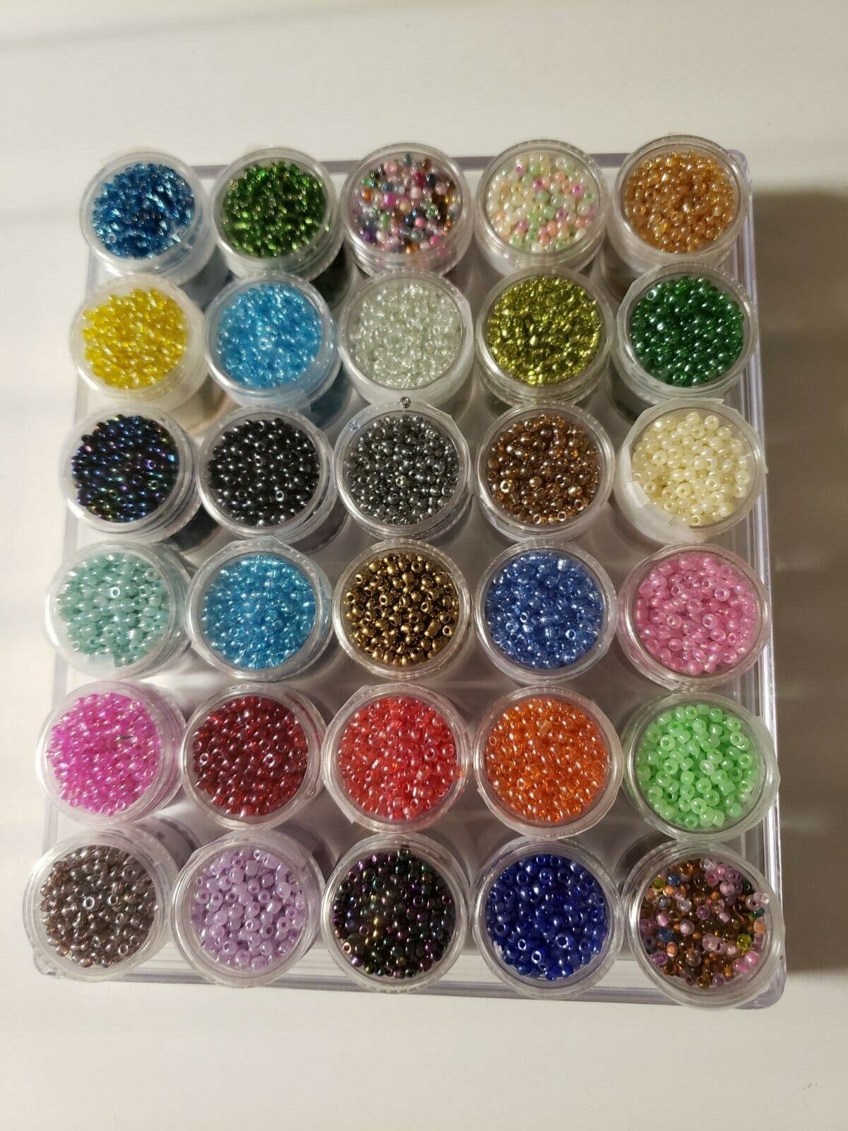 BULK LOT SALE-30 FULL Cylinders of 2mm Seed Beads  + Container + 30 FREE Charms Unbranded Does Not Apply - фотография #11