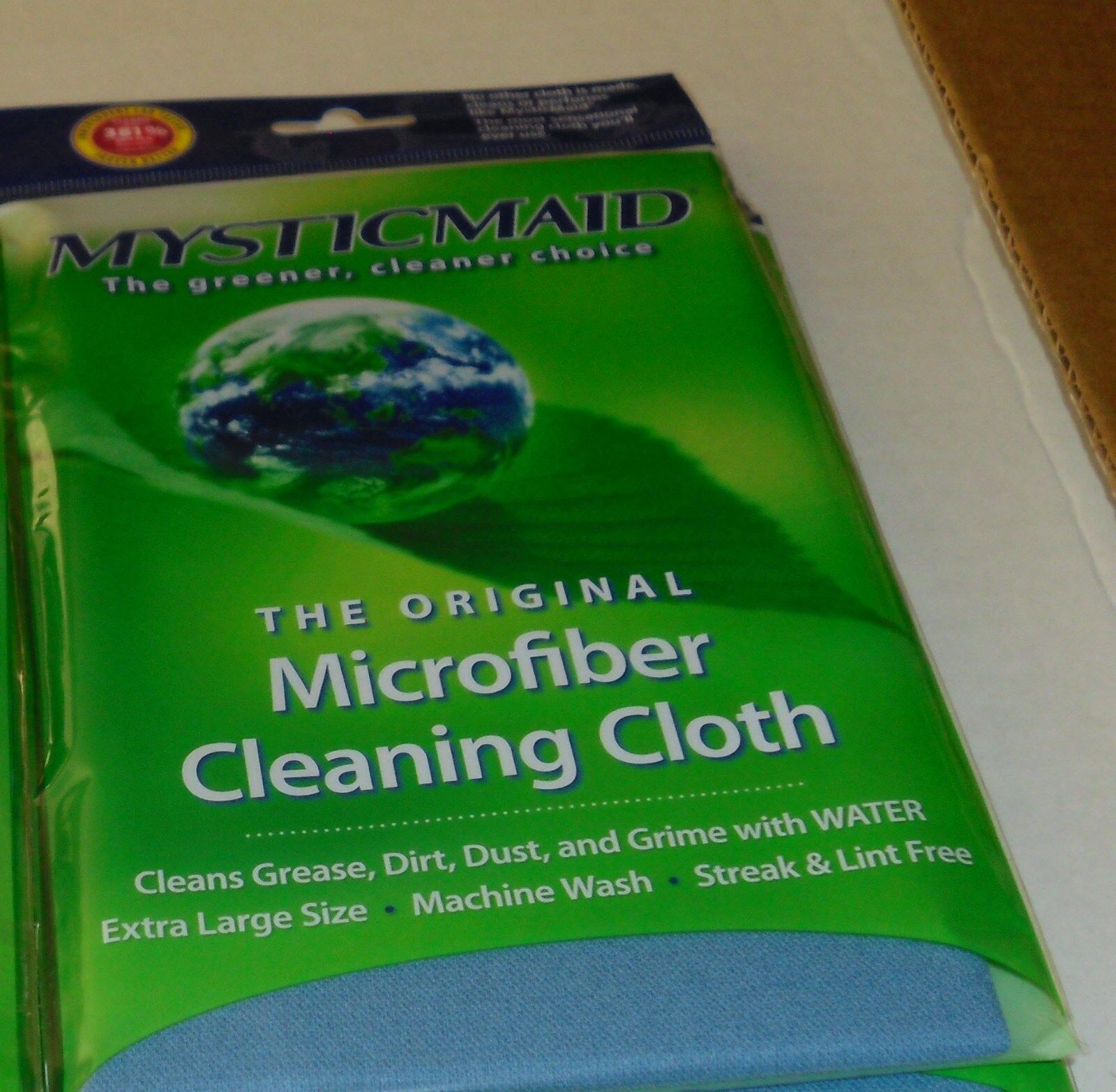Mystic Maid Microfiber Cleaning Cloths Eco Friendly Blue & Teal (2 pk) G718KC-B MysticMaid G718KC-B - фотография #4