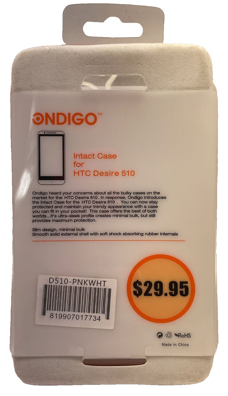 ONDIGO Intact Hard Case for HTC Desire 510 - Pink/White ONDIGO D510-PNKWHT - фотография #2
