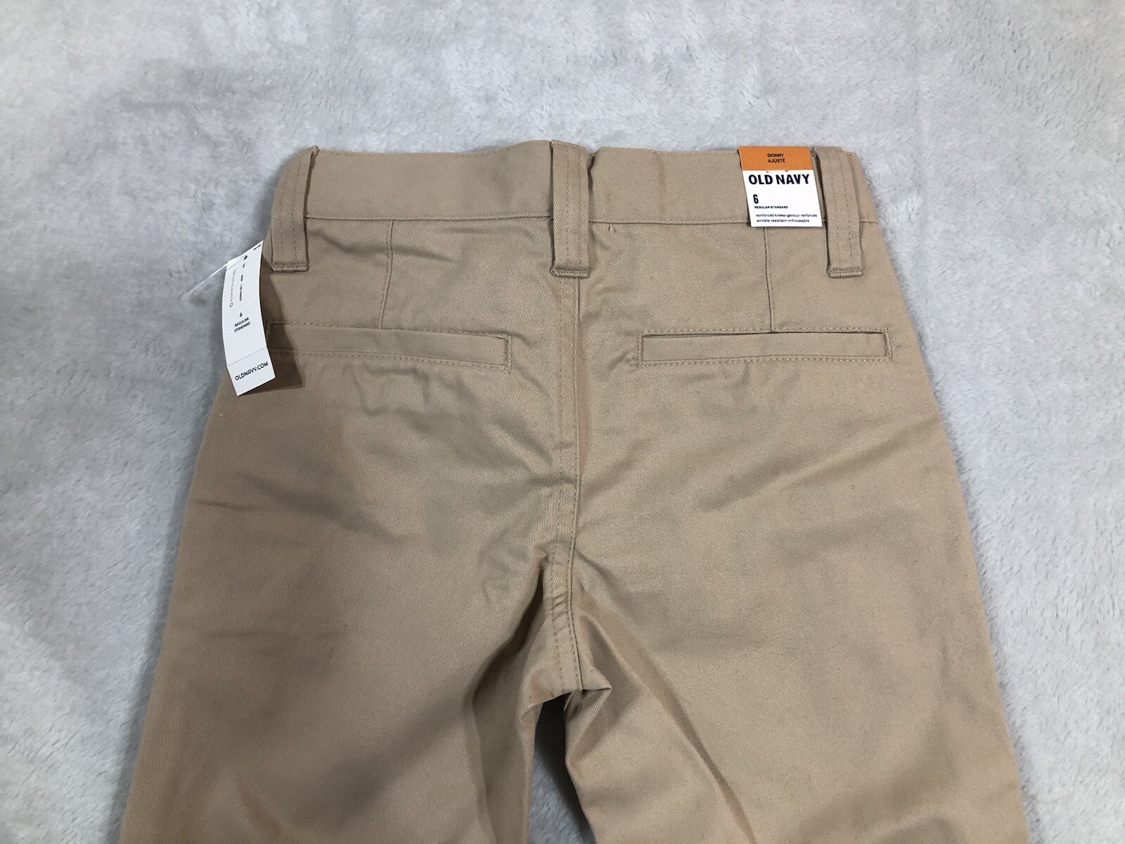 Old Navy Boys Tan Khaki Adjustable Waist Skinny Uniform Pants Size 6 Slacks NWT Old Navy - фотография #12