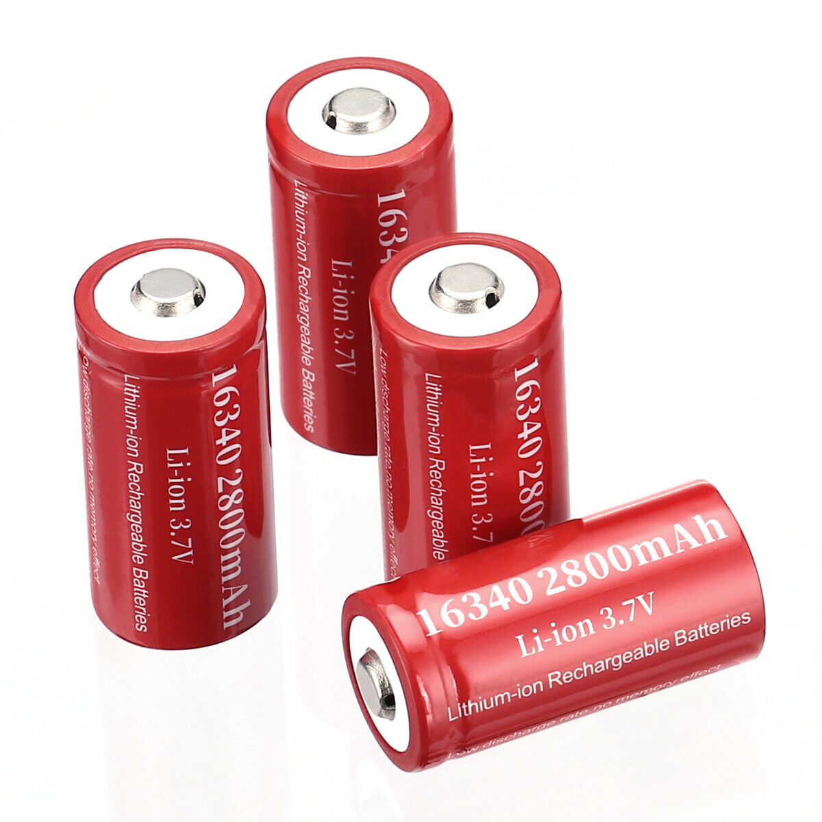 4pcs 16340 CR123A 2800mAh Li-Ion Rechargeable Battery for Arlo Security Camera Unbranded - фотография #9