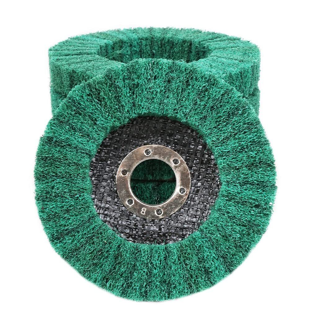 5x Nylon Flap Disc 4-1/2" Metal Steel Cleaning Polishing Wheel Pad Angle Grinder Satc Does Not Apply