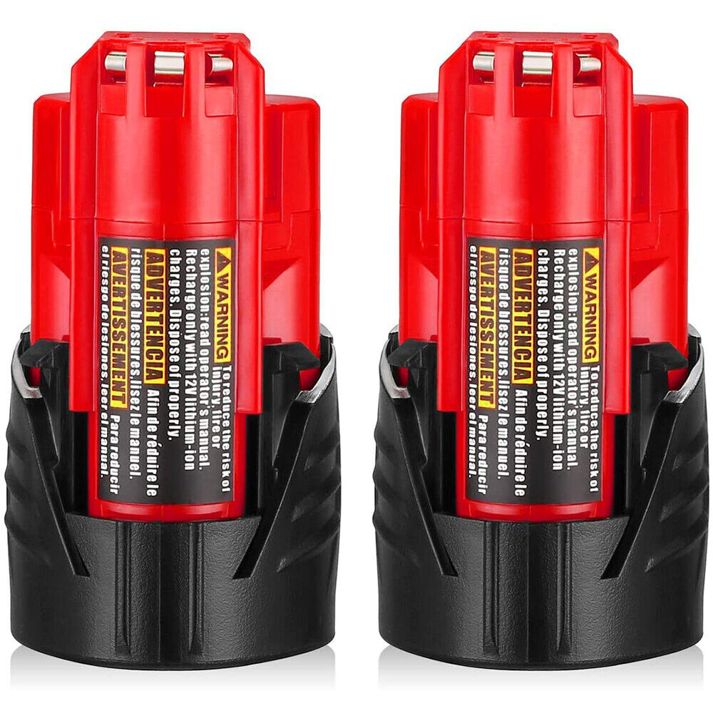 3.0Ah For Milwaukee M12 12 Volt LITHIUM Battery pack 48-11-2420 48-11-2401 2Pack For Milwaukee 48-11-2401 - фотография #2