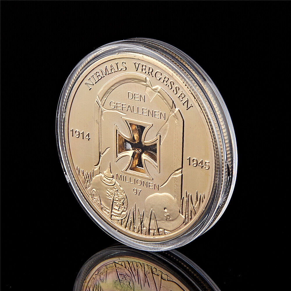 5PCS World War I Germany Cross Gold Ich Hatt Einen Kameraden Commemorative Coin Без бренда - фотография #7