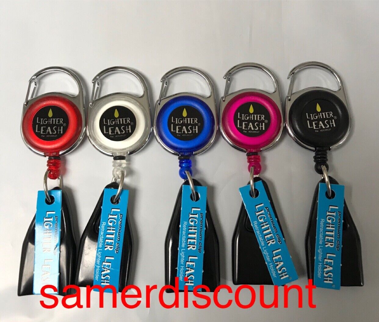 LIGHTER LEASH PREMIUM Clip Retractable * 5 COLORS* NEW ( 5 ITEMS PER LOT ) Unbranded/Generic Does Not Apply