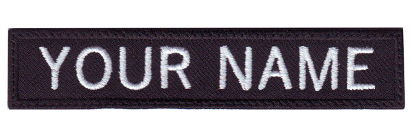 Military Rectangular 3" to 6" x 1" IN Custom Embroidered Name / Text Tag Patch The Patch Lab Does Not Apply