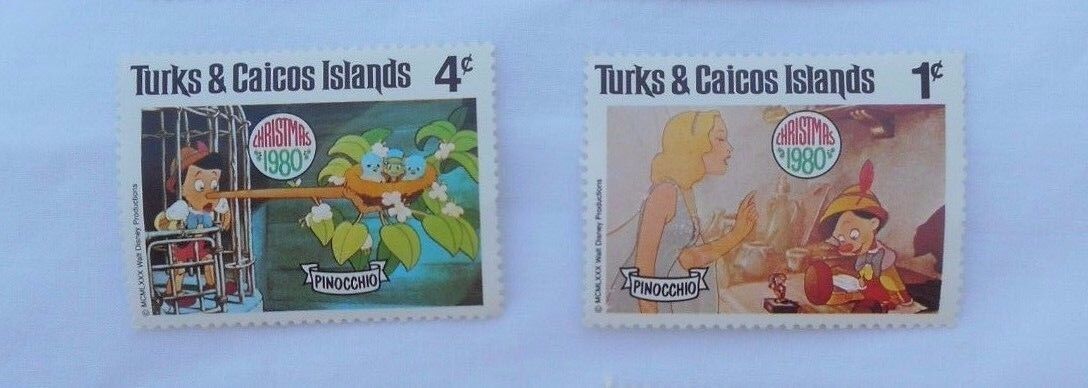 Walt Disney Pinocchio Stamps 1980 Turks & Caicos Islands Без бренда - фотография #4