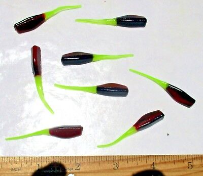 50ct ASSORTED MIXTURE 2" STINGER SHAD GRUBS Crappie Fishing Lures Quiver Tail All American Tournament Quality Soft Plastic Baits 2StShadMinnow.ASST50ct - фотография #8
