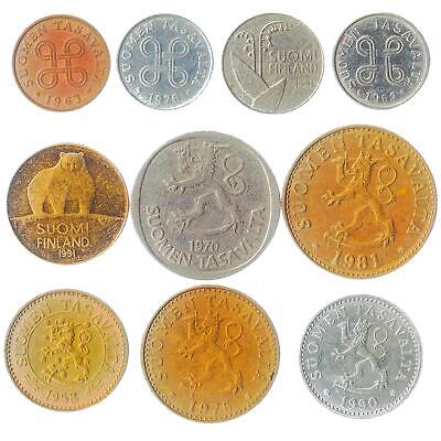 Finland Coins Pennia Marka Mixed Currency Scandinavia Collection 1963 - 2001 Без бренда - фотография #3