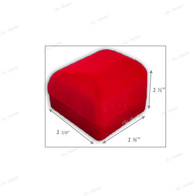 25pc Red Ring Gift Boxes Red Velvet Ring Boxes Wholesale Jewelry Boxes 1 1/2"T  Unbranded - фотография #3