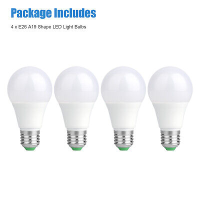4x E26 A19 LED White Light Bulbs 6000K 9.5W 840Lumen Daylight Energy Saving Lamp EEEKit Does Not Apply - фотография #9