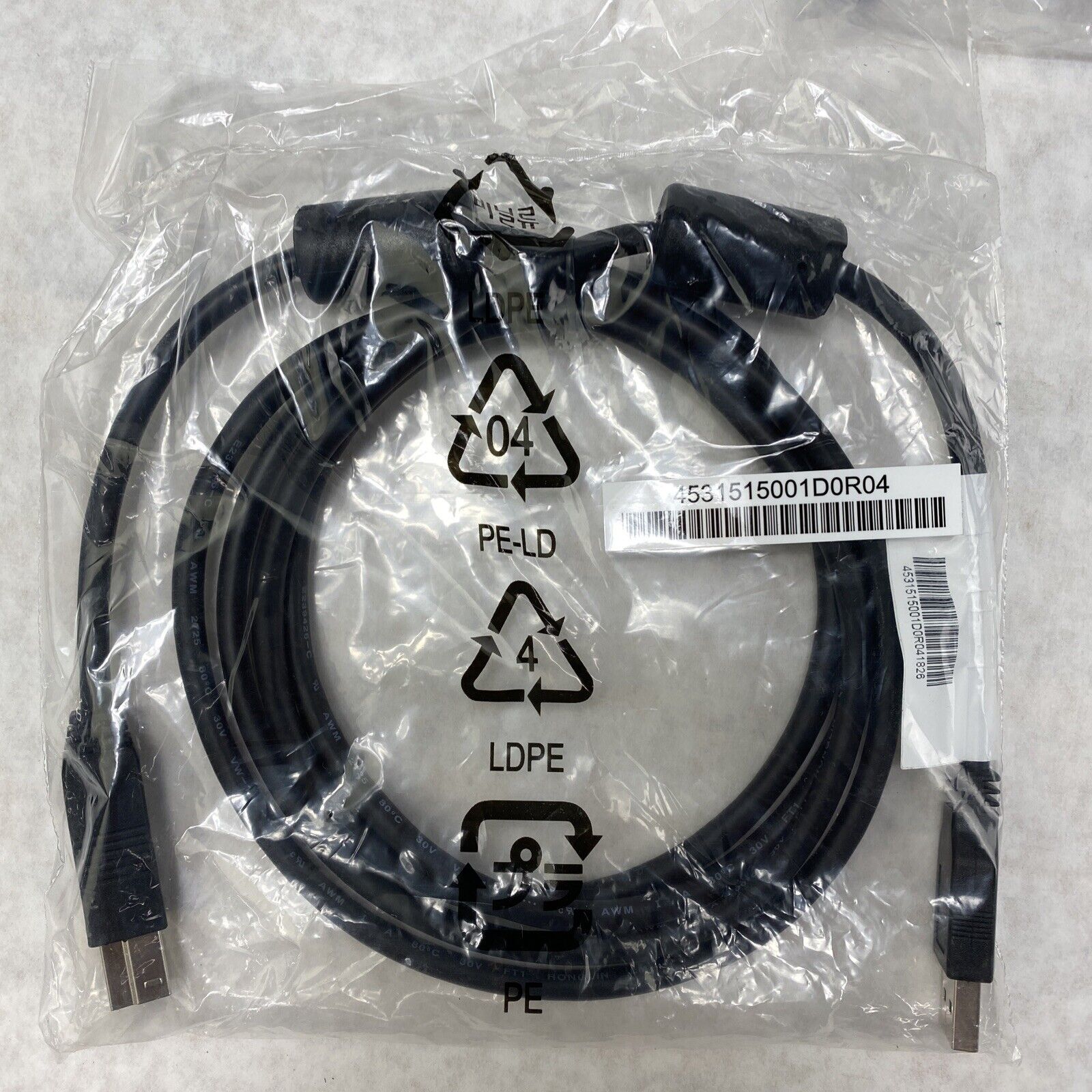 Lot(5) Genuine HP 917468 SS USB 3.0 Cable A-Male to B-Male 6ft Black HP 917468-0021905, 917468-0021826 - фотография #5
