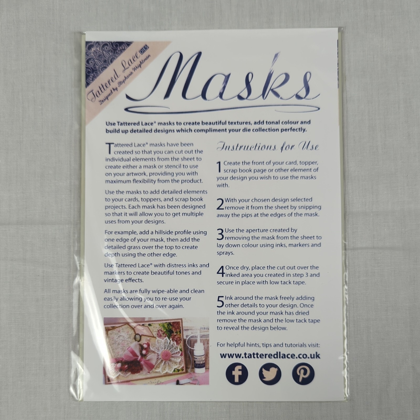 BRAND NEW Tattered Lace Keep Calm and Craft & Hug in a Mug 2 Masks Stencils NIP Tattered Lace N/A