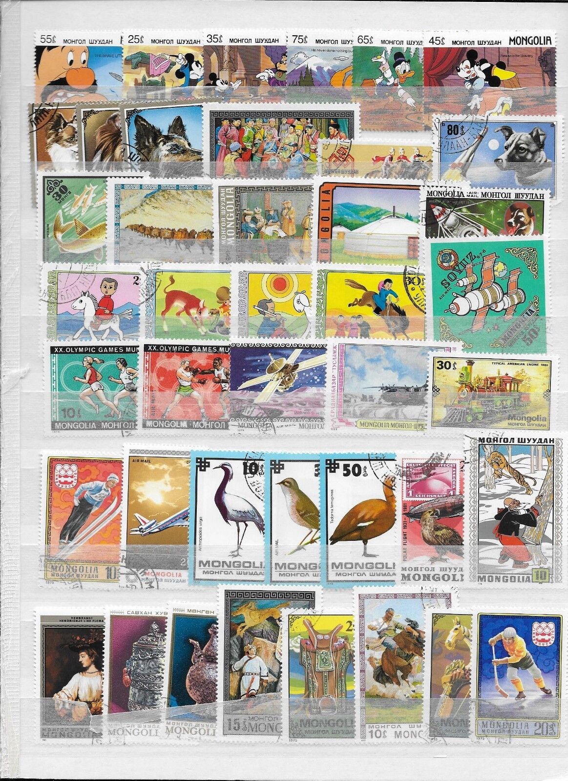 MOGOLIA # 600 LOT / COLLECTION OF 91 STAMPS Без бренда