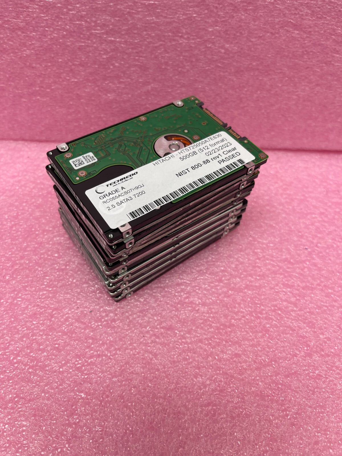Lot of (10) 500GB 2.5" SATA Laptop Hard Drives -Mixed Brands - TESTED  BULK TE10 Western Digital, Seagate, Toshiba, HGST Mixed - фотография #2