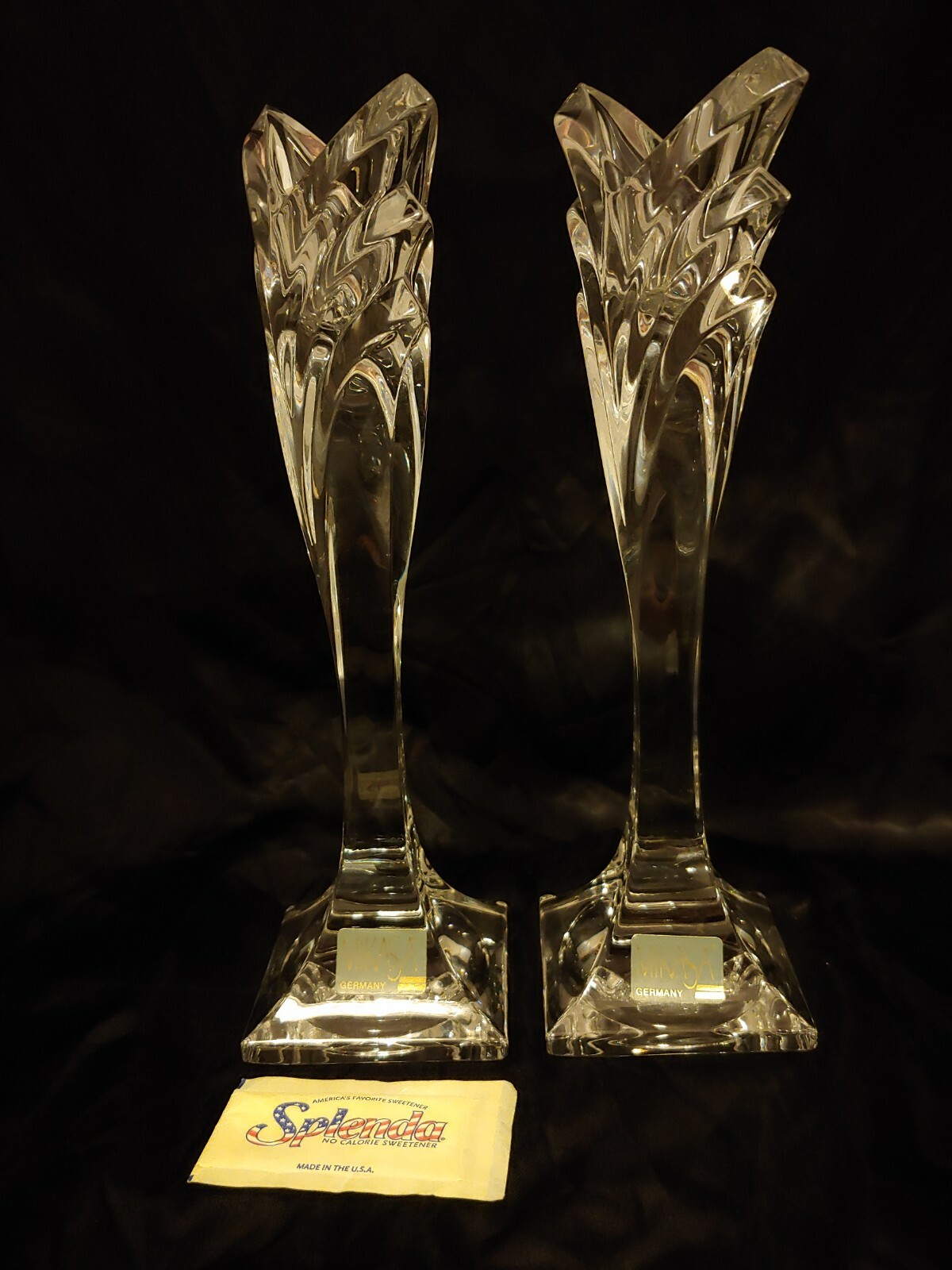 Vintage (Set of 2) MIKASA ® Germany Art Deco Style Crystal Candle Stick Holders Mikasa - фотография #5
