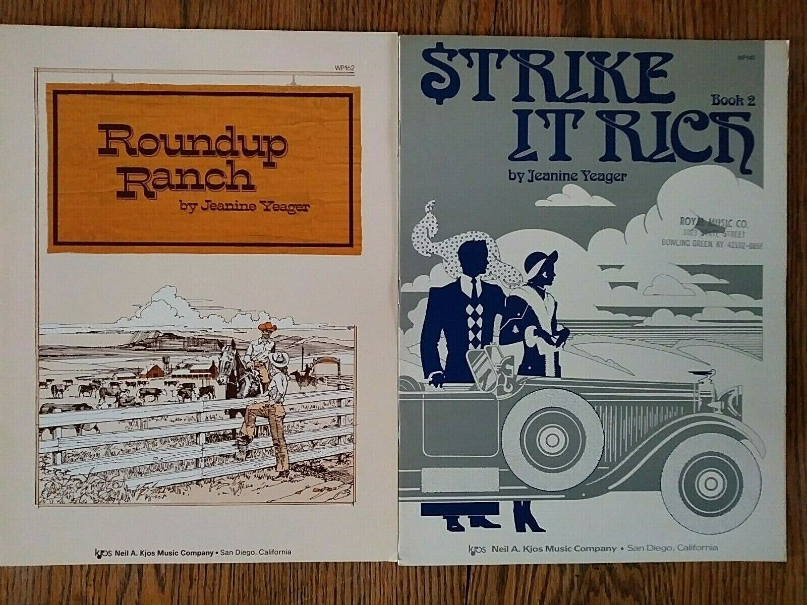 Roundup Ranch & Strike it Rich Jeanine Yeager Piano Book Lot Early Intermediate Без бренда WP162 & WP145