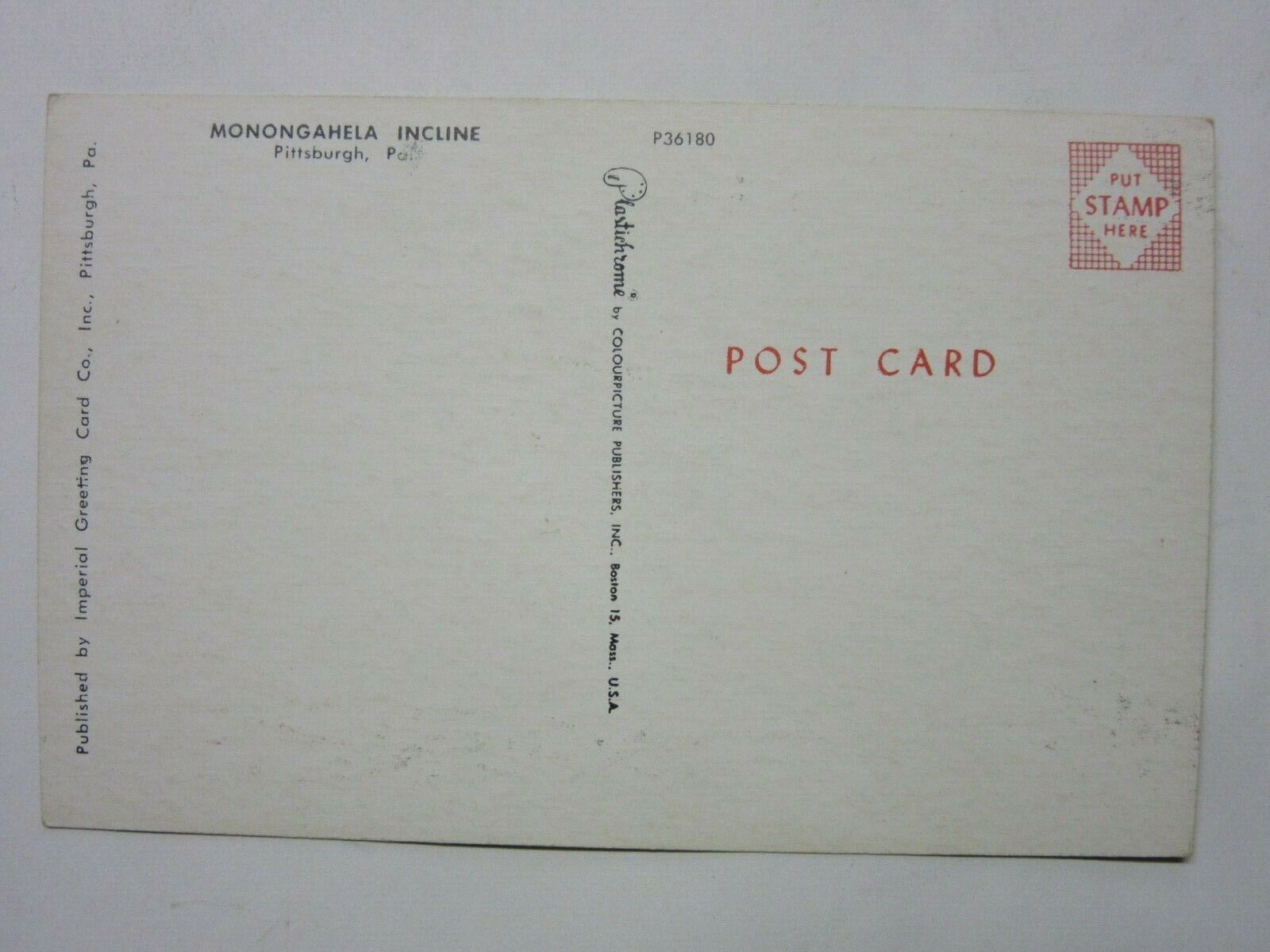 Lot of 3 Monongahela Incline Items 2 Unused Post Cards & 1980 Flyer Pittsburgh Без бренда - фотография #5