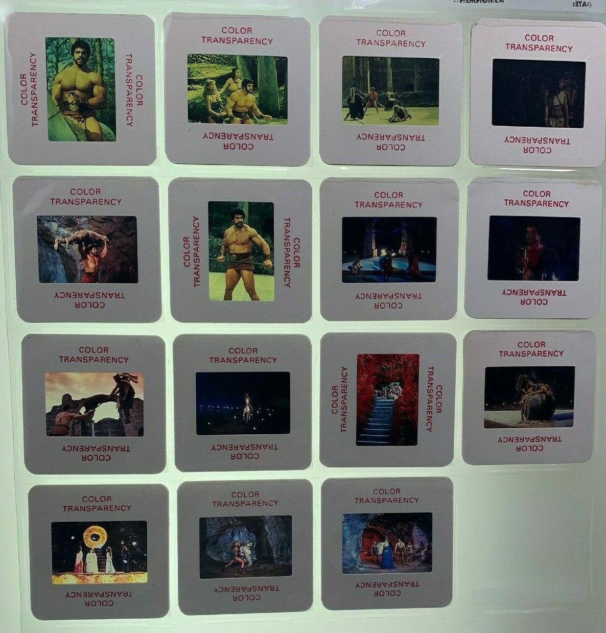 15 The Adventures of Hercules Movie 35mm Slides Lou Ferrigno Promo 1985 Vtg Lot Без бренда