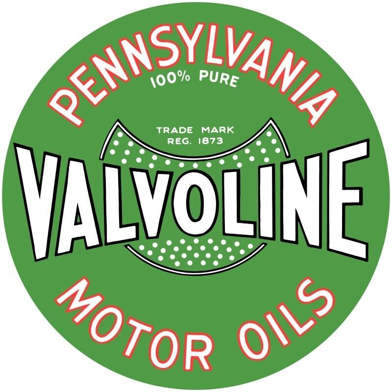 Valvoline Pennsylvania Motor Oil NEW Sign 28" Dia. Round AMERICAN STEEL VALVOLINE