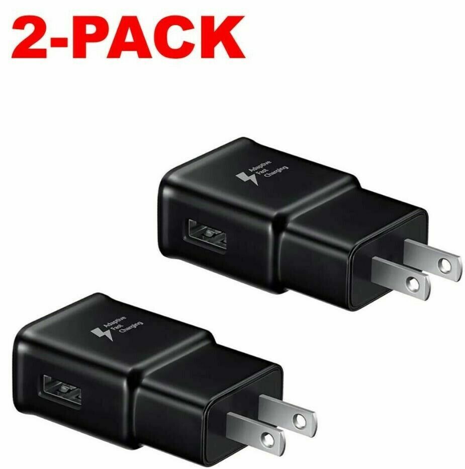 2x Adaptive Fast Charging Wall Plug Charger For Samsung iPhone Galaxy S10 Note 8 Unbranded Does Not Apply