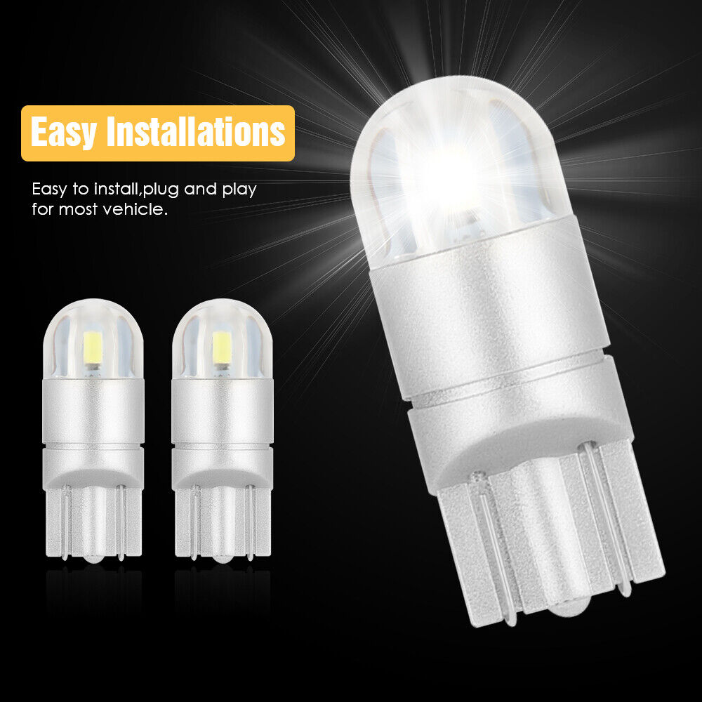 10pcs 194 LED Bulb T10 168 W5W Canbus White Dome License Side Marker Light 6000K isincer Does Not Apply - фотография #5