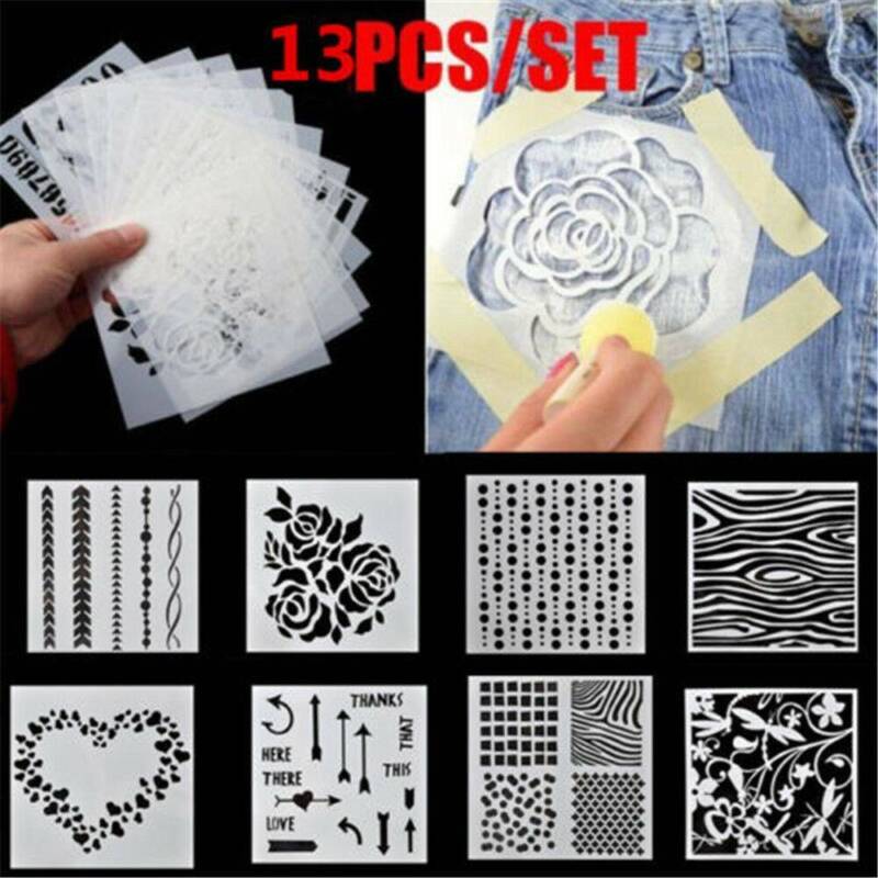 13Pcs/Lot Embossing Template Scrapbooking Walls Painting Layering Stencils DIY * Unbranded Does Not Apply - фотография #4