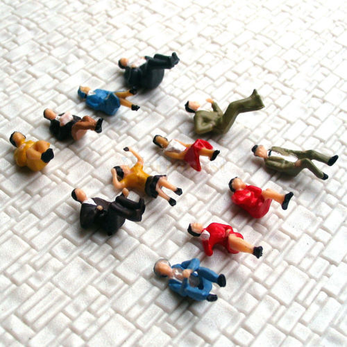 48 pcs HO scale Model Figure Seated People all sitting passenger Layout Scenery Unbranded Does Not Apply