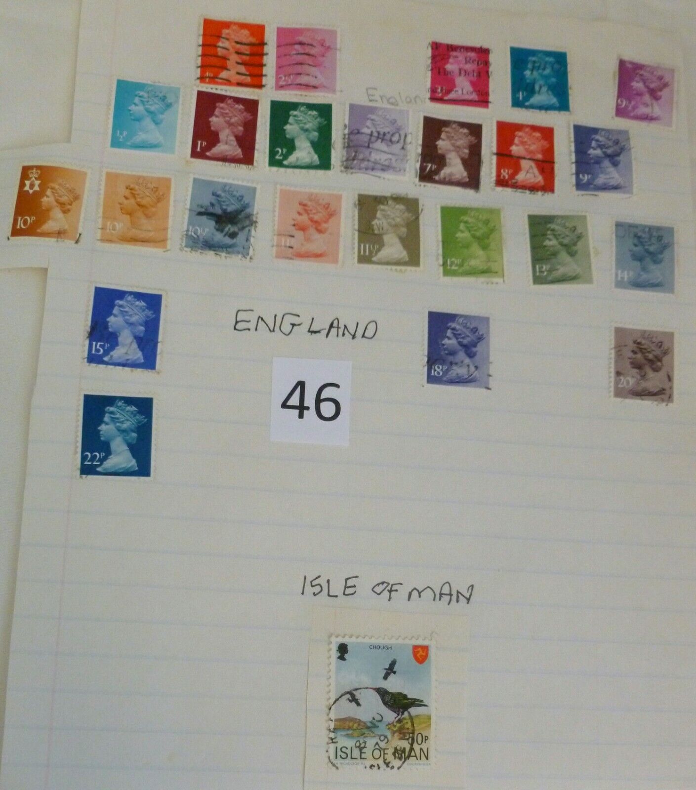 BRITISH Lot of 25 STAMPS Queen Elizabeth 11 includes ISLE of MAN Bird Stamp Без бренда - фотография #2