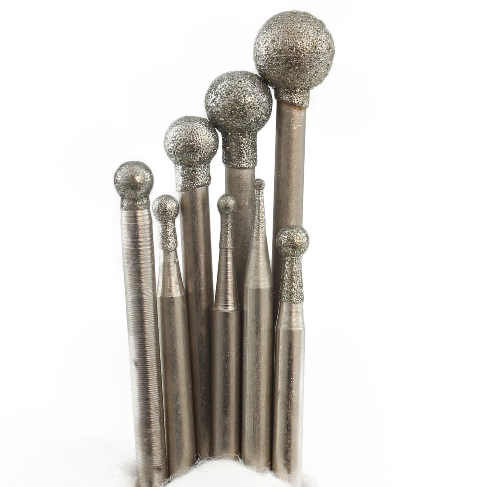 8Pcs Diamond Spherical Grinding Ball 1-6 mm kits Drill Grind Stone 2.35 mm Burs JINGLING 10F/15F/20F/25F/30F/40F/50F/60F - фотография #8