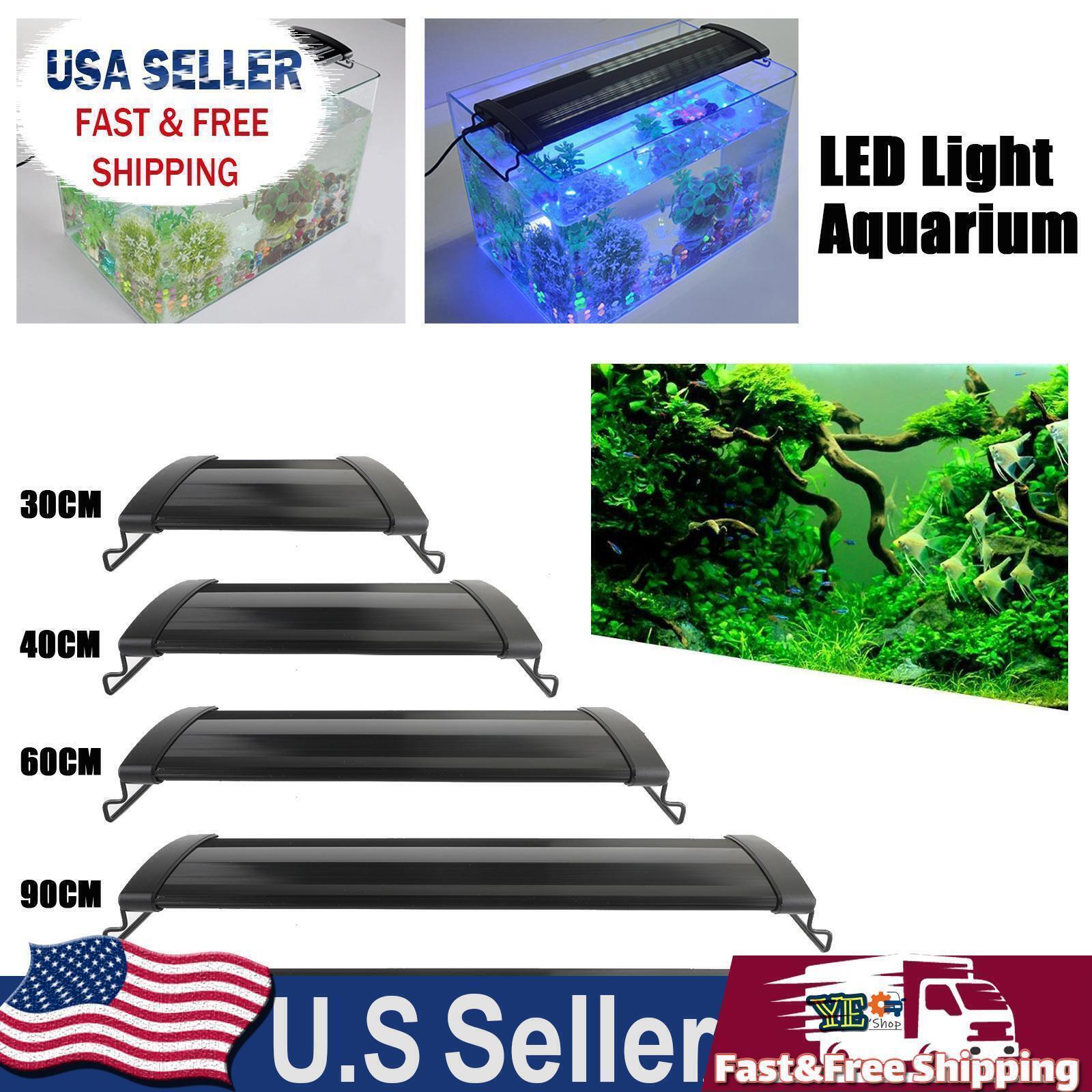 12"-48" LED Light Aquarium Fish Tank 0.5W Full Spectrum Plant Marine Black USA Artudatech Does not apply
