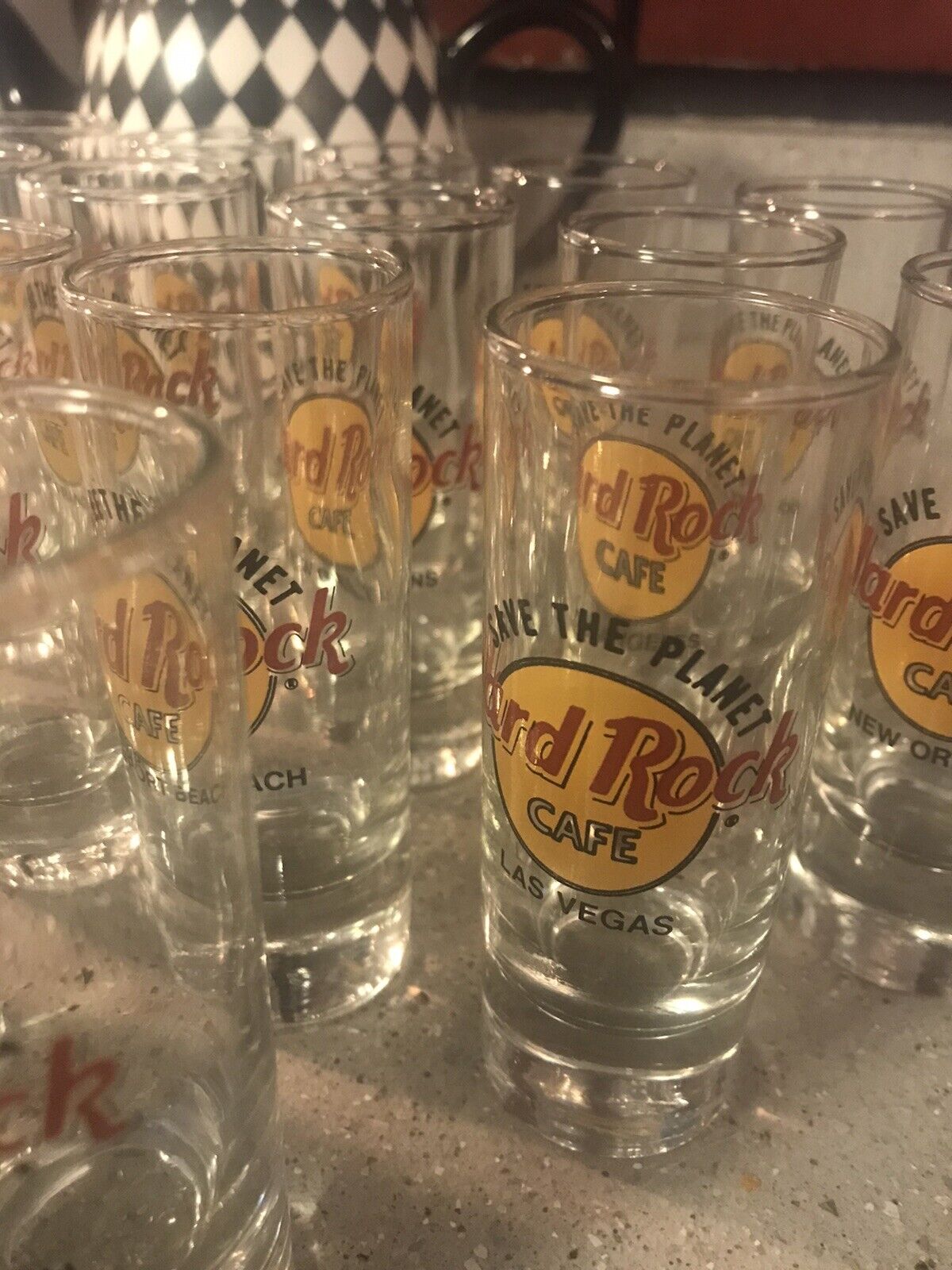 Hard Rock Cafe Lot of 26 Shot Glasses 4" Various Cities 1999 and Prior Без бренда - фотография #3