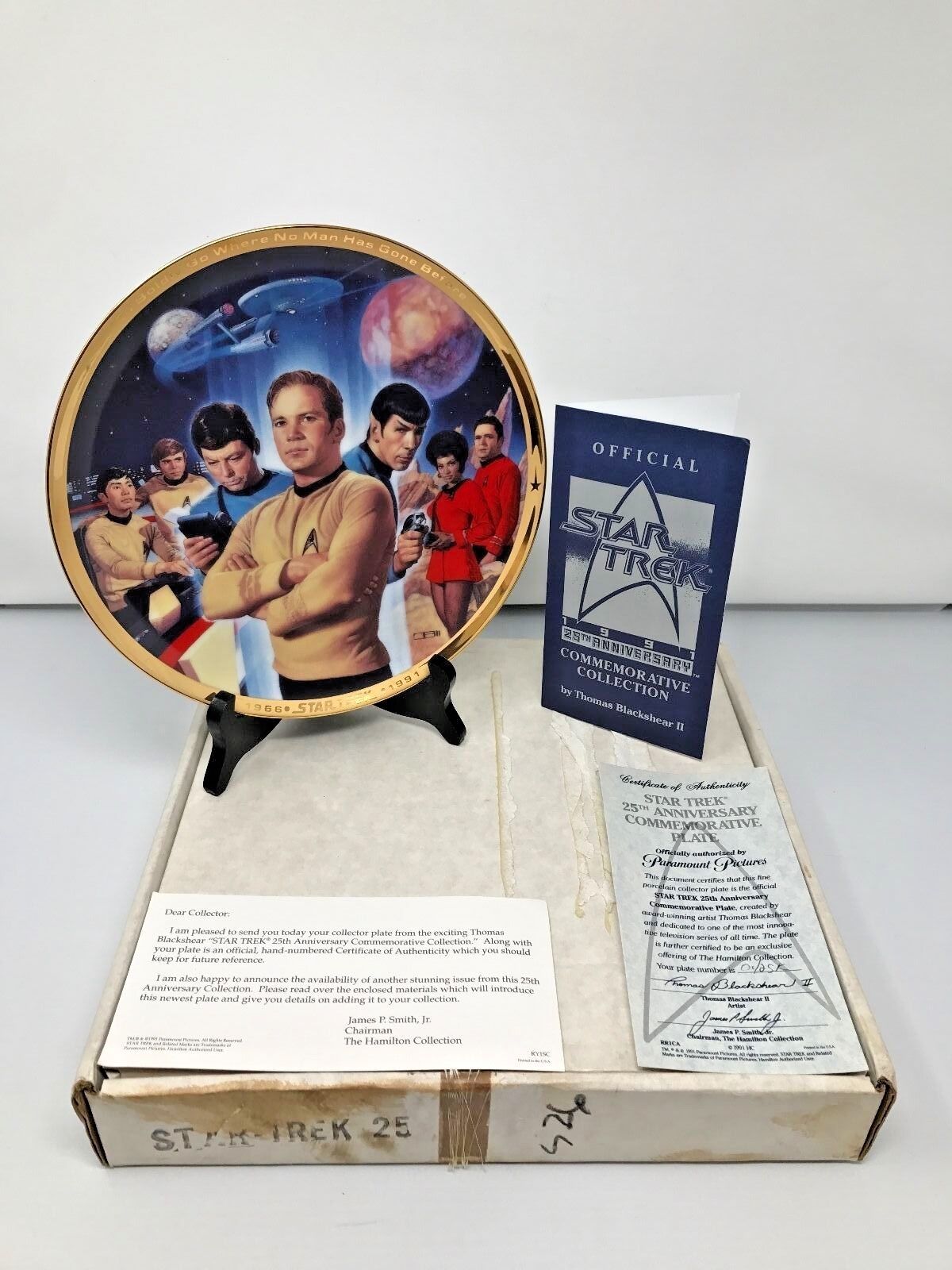 Star Trek Hamilton 25th Anniversary Collection NINE (9) plate Set COAs + boxes Без бренда - фотография #11
