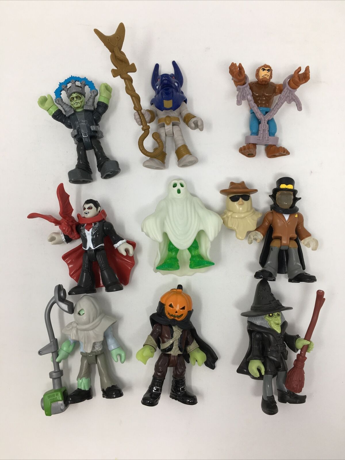 Imaginext Monsters Lot Ghost Zombie Frankenstein Dracula Witch Werewolf Complete Imaginext Does not apply