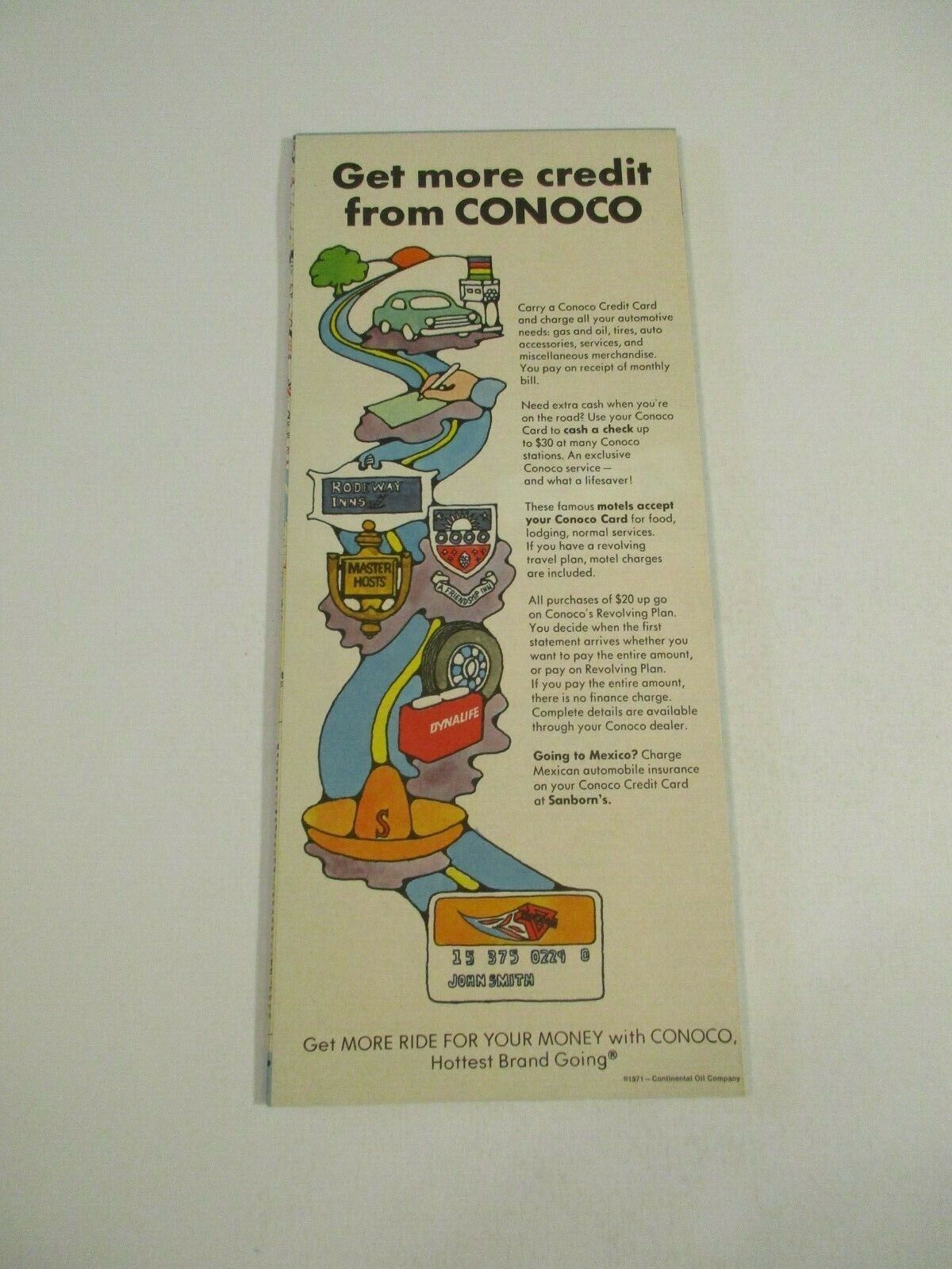 Vintage 1971 Conoco Oklahoma State Highway Oil Gas Station Travel Road Map~Box Z Conoco - фотография #2