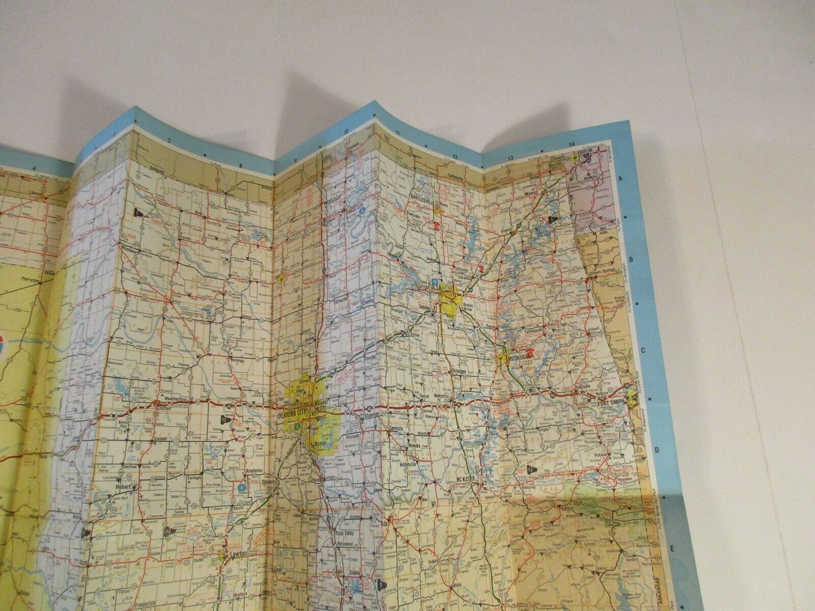 Vintage 1971 Conoco Oklahoma State Highway Oil Gas Station Travel Road Map~Box Z Conoco - фотография #6