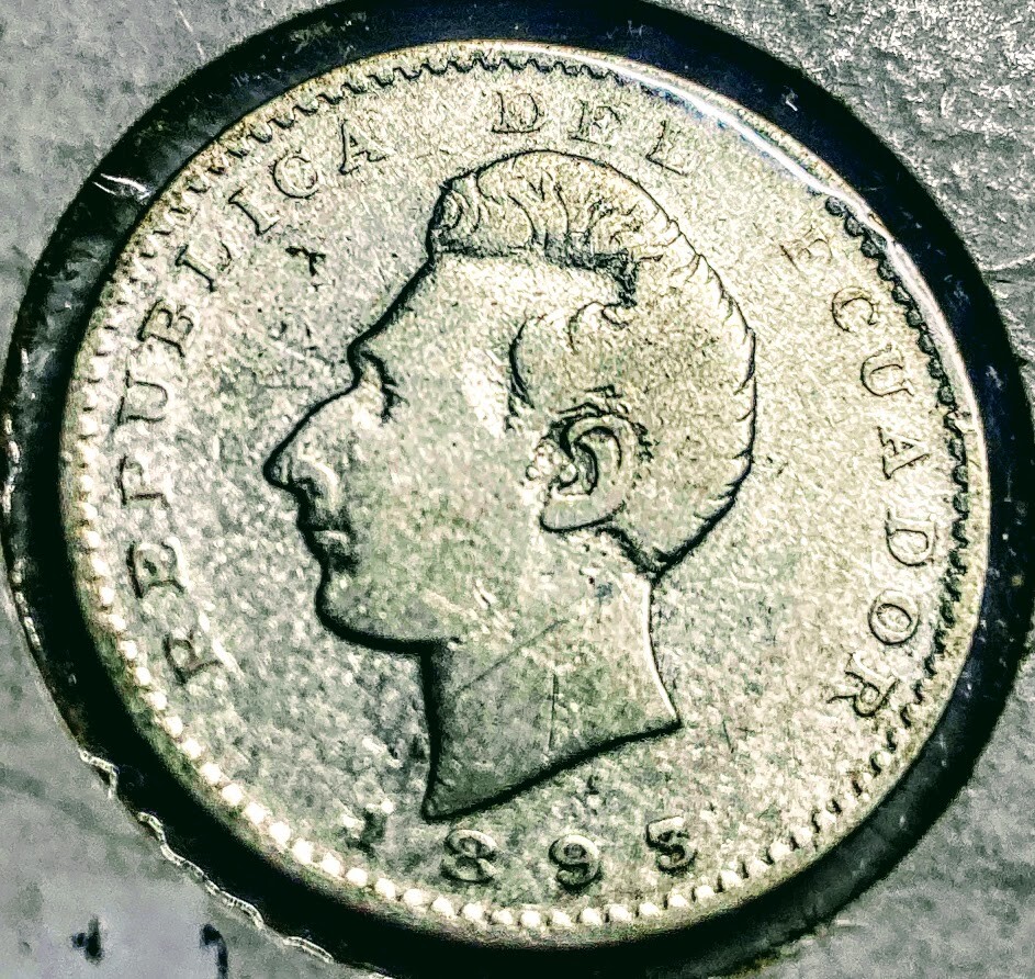Ecuador 3 Coins, Scarce 1893/89 TF.900 2 decimos UNC 1944 .720 AU, 1937 Sucre Без бренда - фотография #3