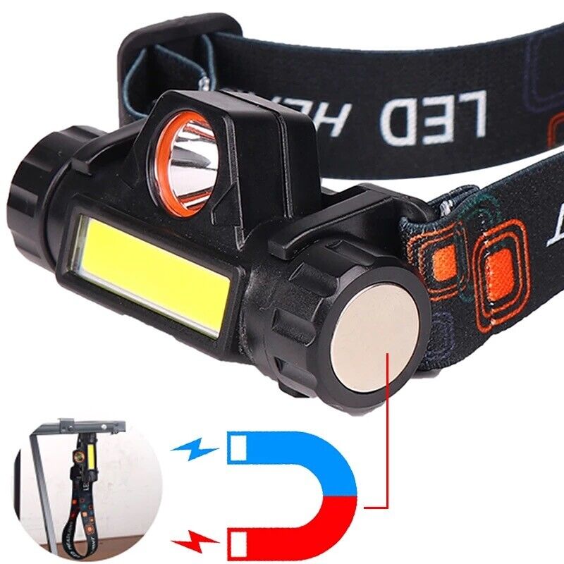 2 Pack USB Rechargeable Waterproof LED Headlamp Headlight Head Light Flashlight MagicTek CA8010099BK - фотография #9