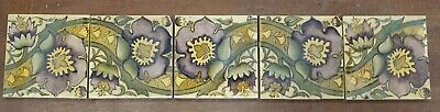 England 5-Tile Set Antique English Attributed to William Morris Без бренда